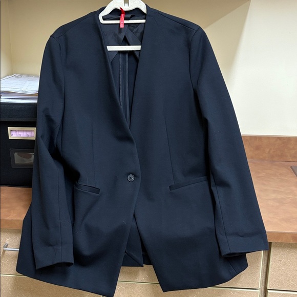 Spanx Women’s Perfect Black Collarless Blazer Size Large - Picture 7 of 11